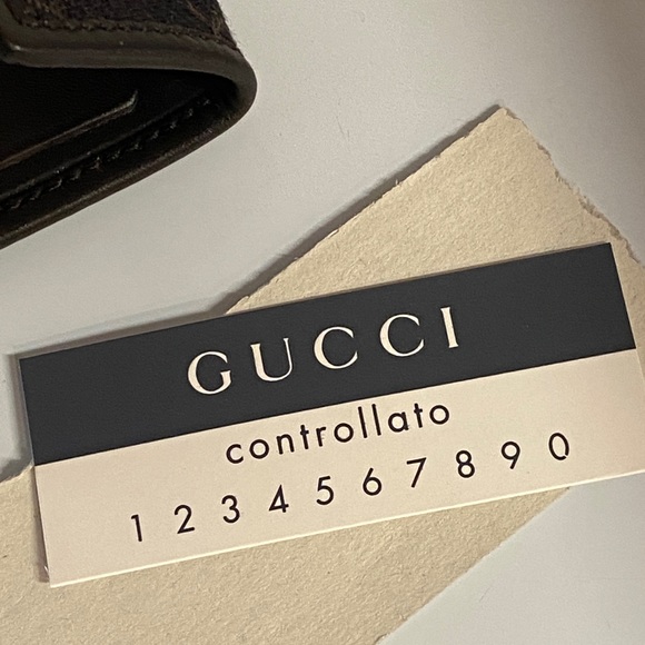 Authentic Gucci Jacquard Brown Monogram Key Case New - Picture 10 of 12